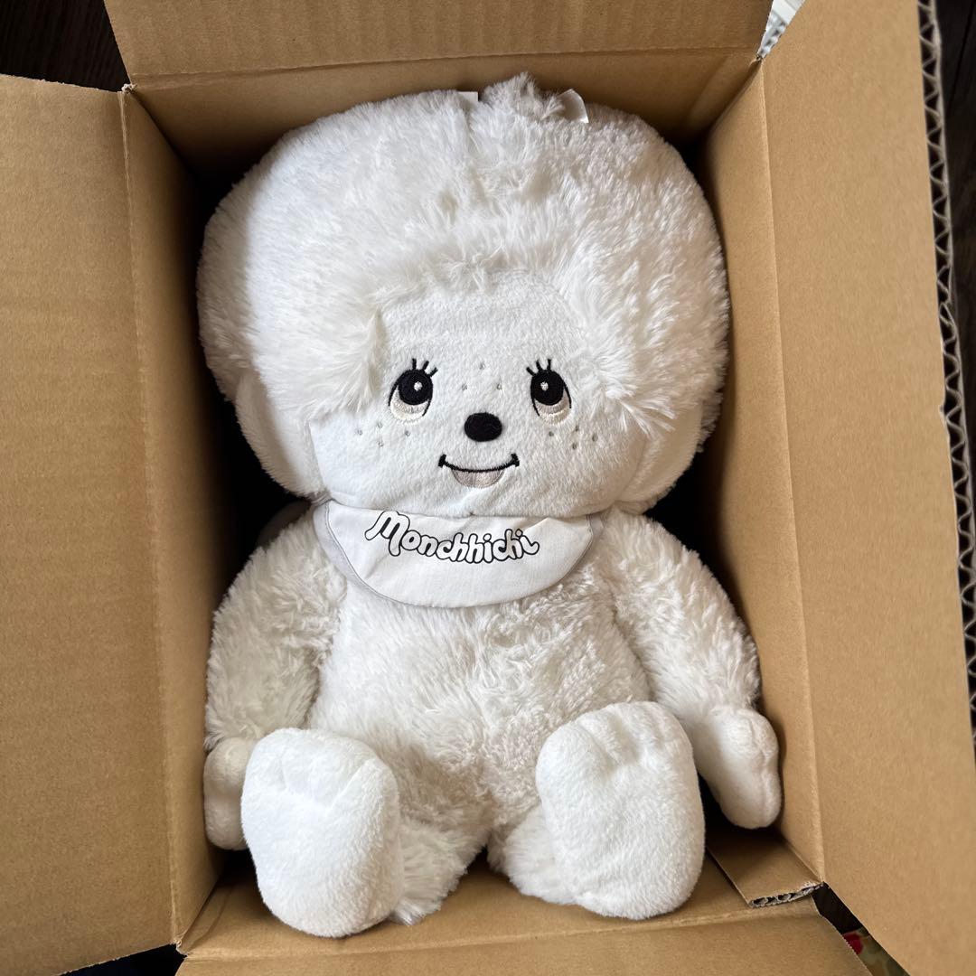 送料込●モンチッチビッグぬいぐるみ約45センチ 白黒セット Monchhichi