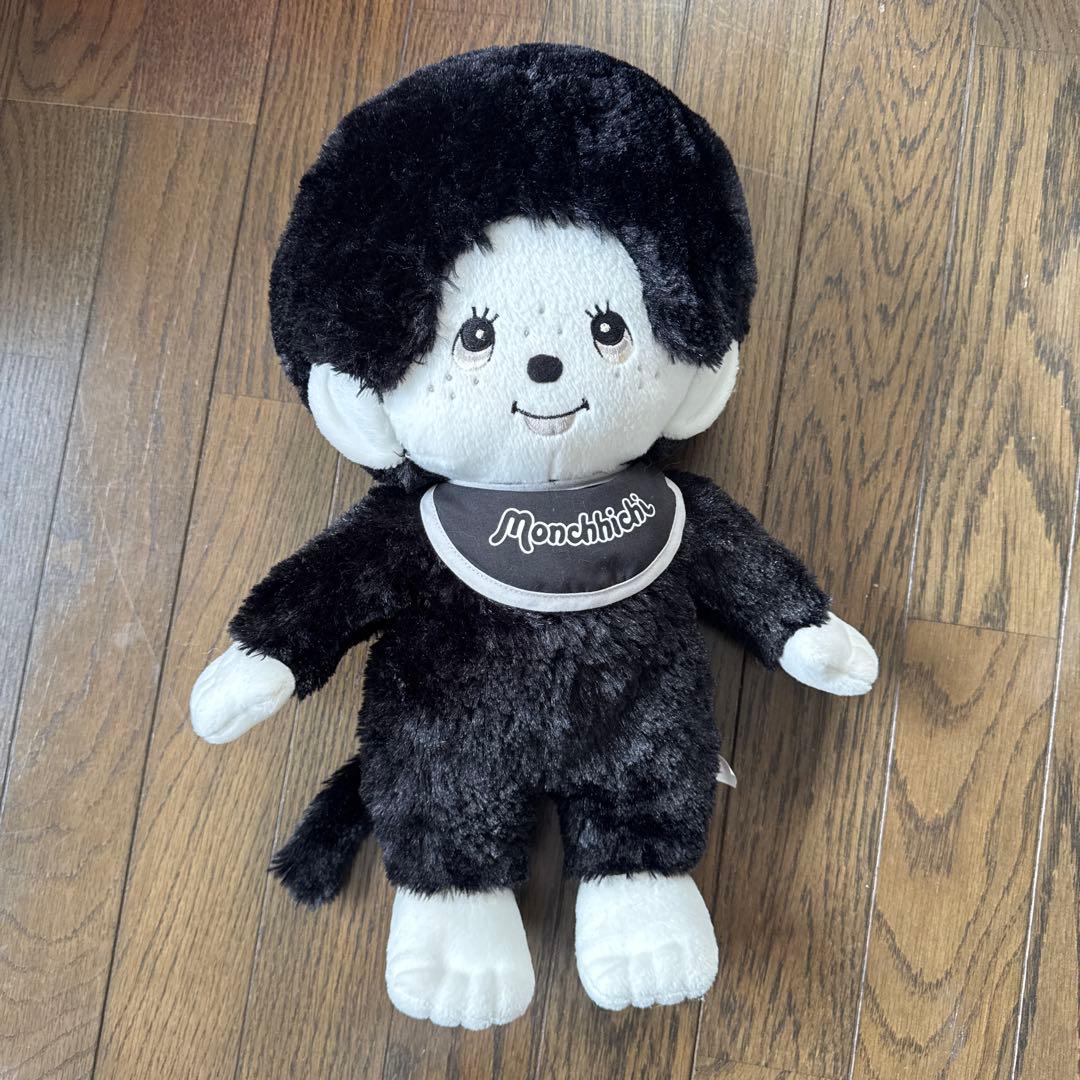 送料込●モンチッチビッグぬいぐるみ約45センチ 白黒セット Monchhichi