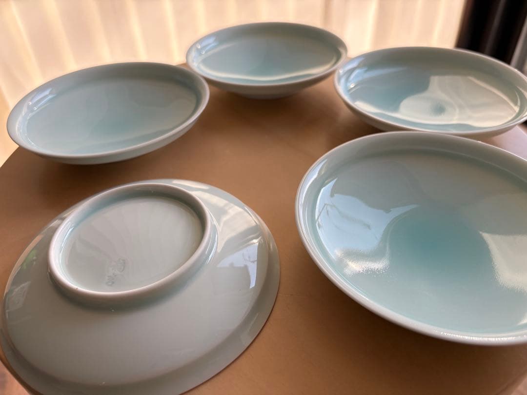 たち吉　月の雫　菓子皿５枚セット