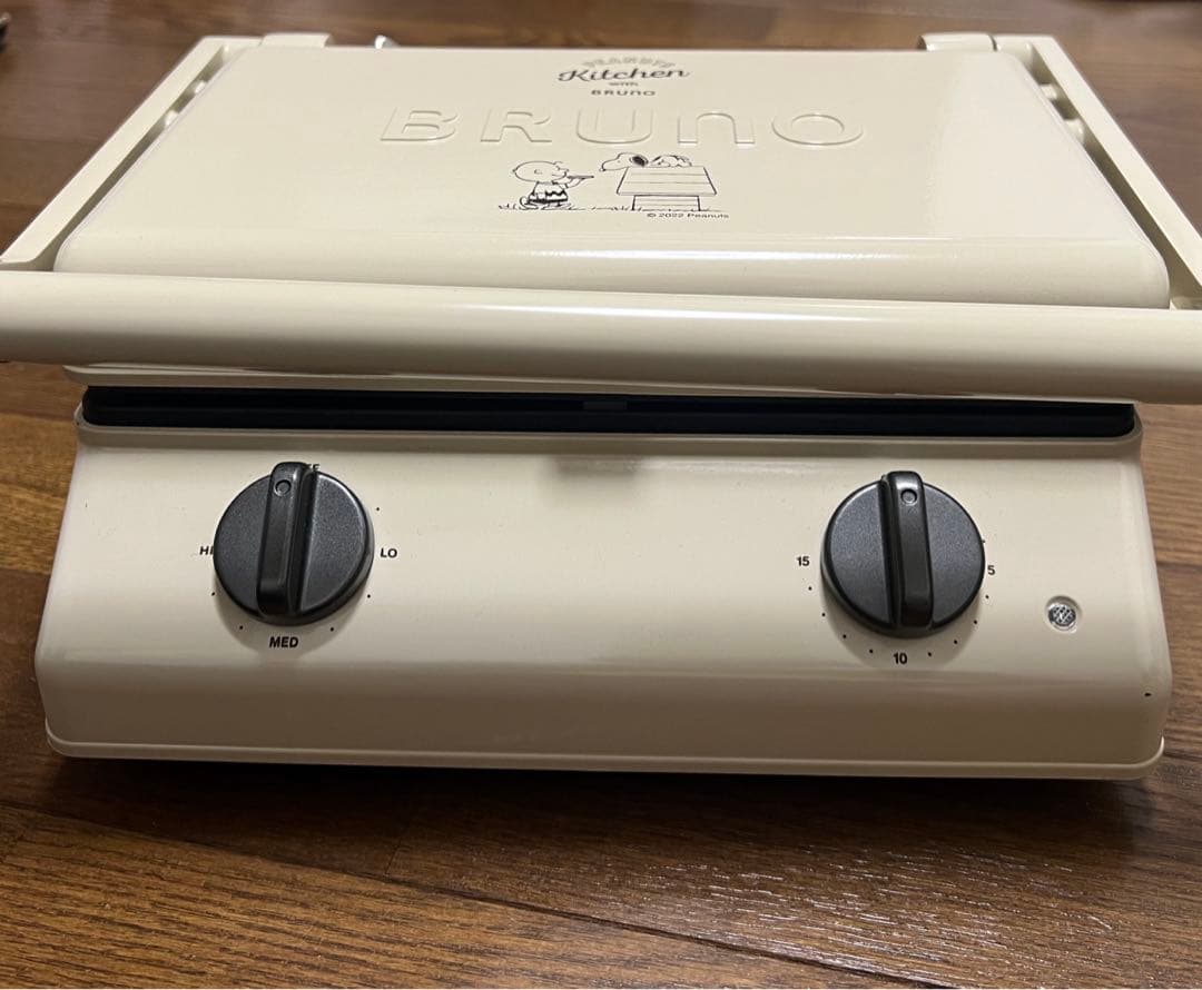 Bruno BOE092 PEANUTS グリルサンドメーカーダブル　スヌーピー