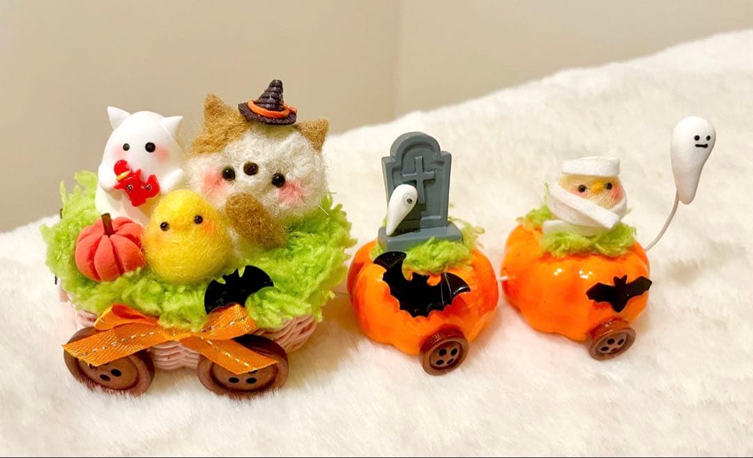 Halloween2025★カボチャTRAIN★羊毛フェルト