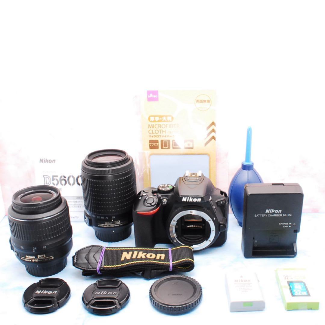 Nikon D5600✨一眼レフカメラ✨望遠レンズ付✨スマホ転送✨入学式