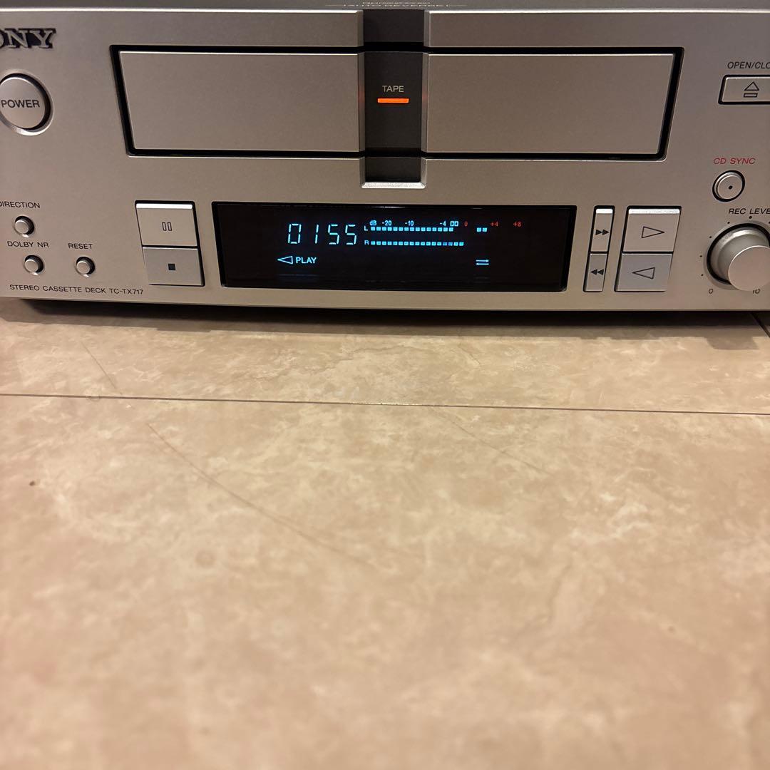 ★動作未確認★SONY TC-TX717オートリバースカセットデッキ