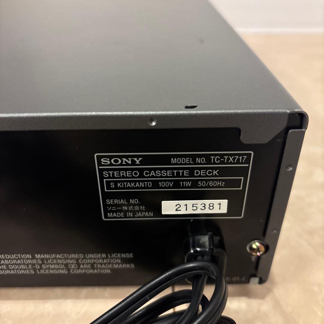 ★動作未確認★SONY TC-TX717オートリバースカセットデッキ