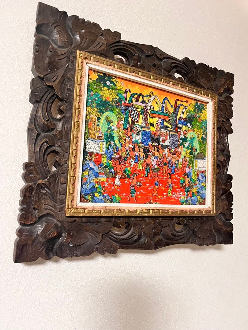 K. S. O. T. バリ絵画 祭りのシーン