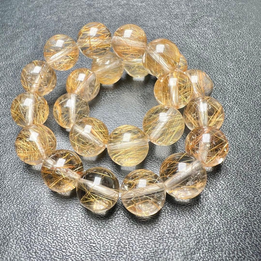 【612146】超透明 ミックスルチルクォーツ 10mm ブレスレット 天然石