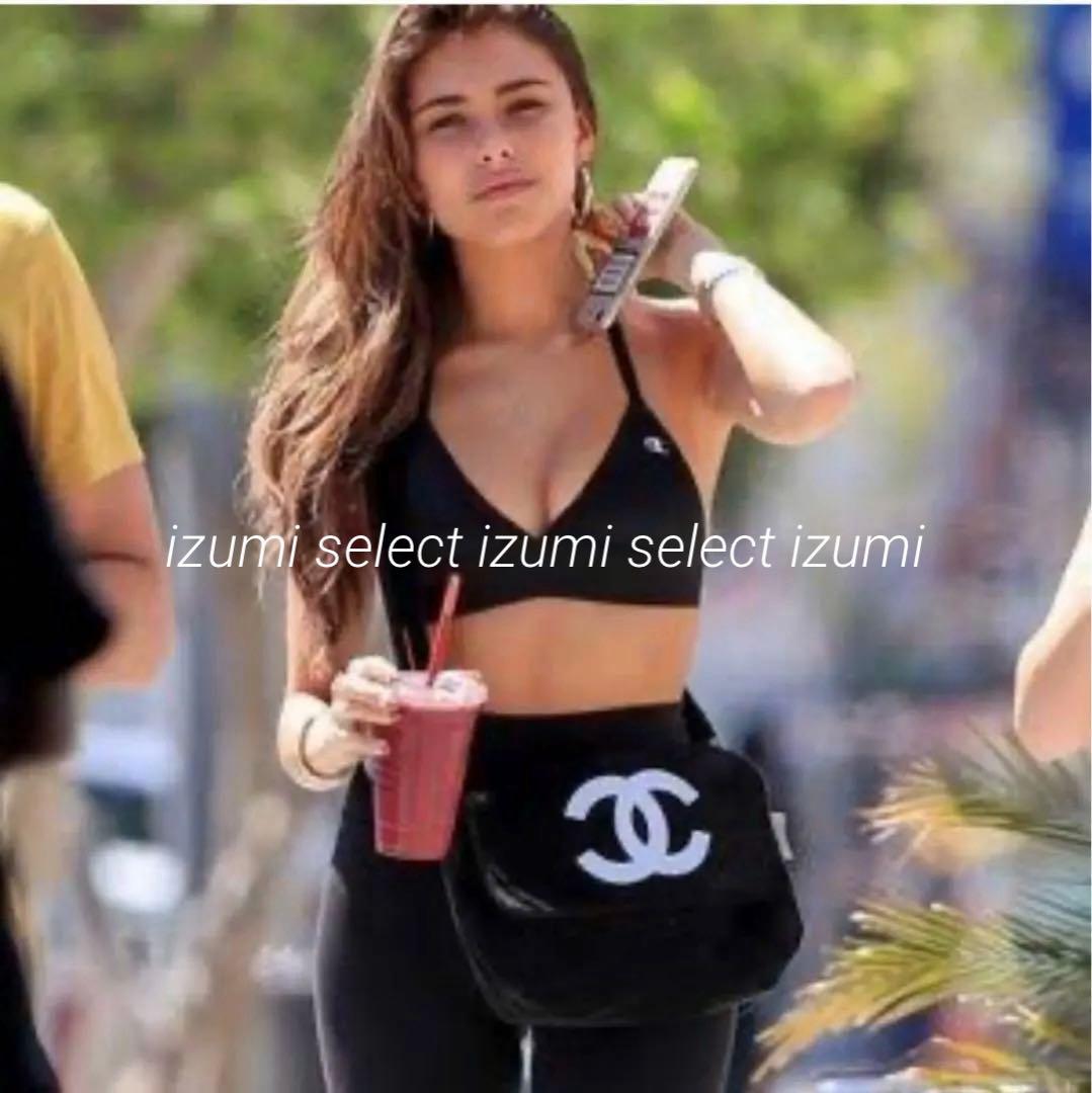 新品CHANEL海外限定ビューティーノベルティ　CHANELブラックショルダー