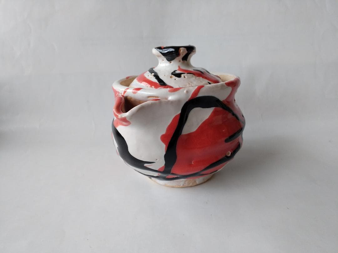 希少品 萩碗 宝瓶 関大安 作 萩煎茶器 共箱 現代アート 煎茶道具 玉露 新品