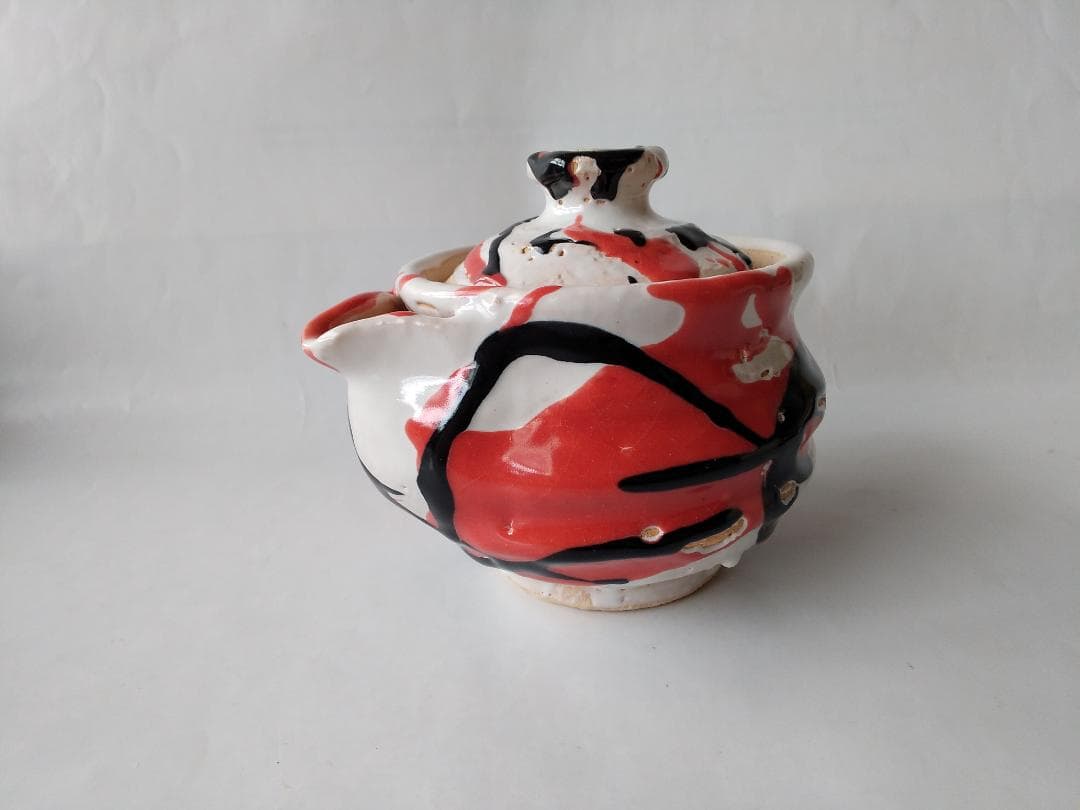 希少品 萩碗 宝瓶 関大安 作 萩煎茶器 共箱 現代アート 煎茶道具 玉露 新品