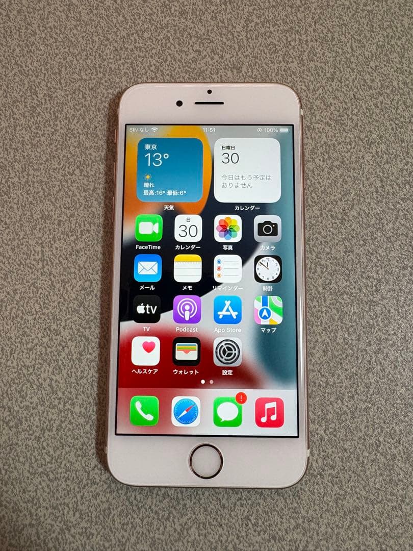 【美品】iPhone6s ローズゴールド 32GB 100%