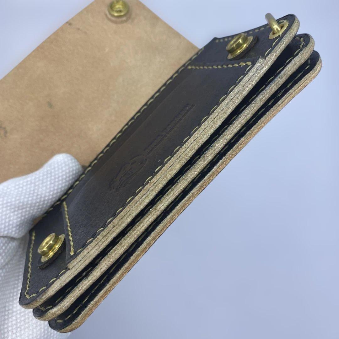 ハンドメイド 丘染めミドルトラッカーウォレット 3層/小判かん BTW0621