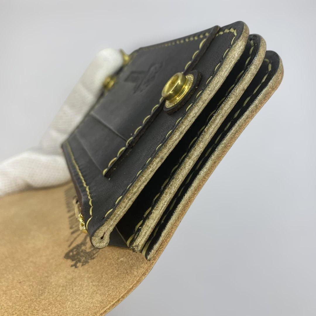 ハンドメイド 丘染めミドルトラッカーウォレット 3層/小判かん BTW0621