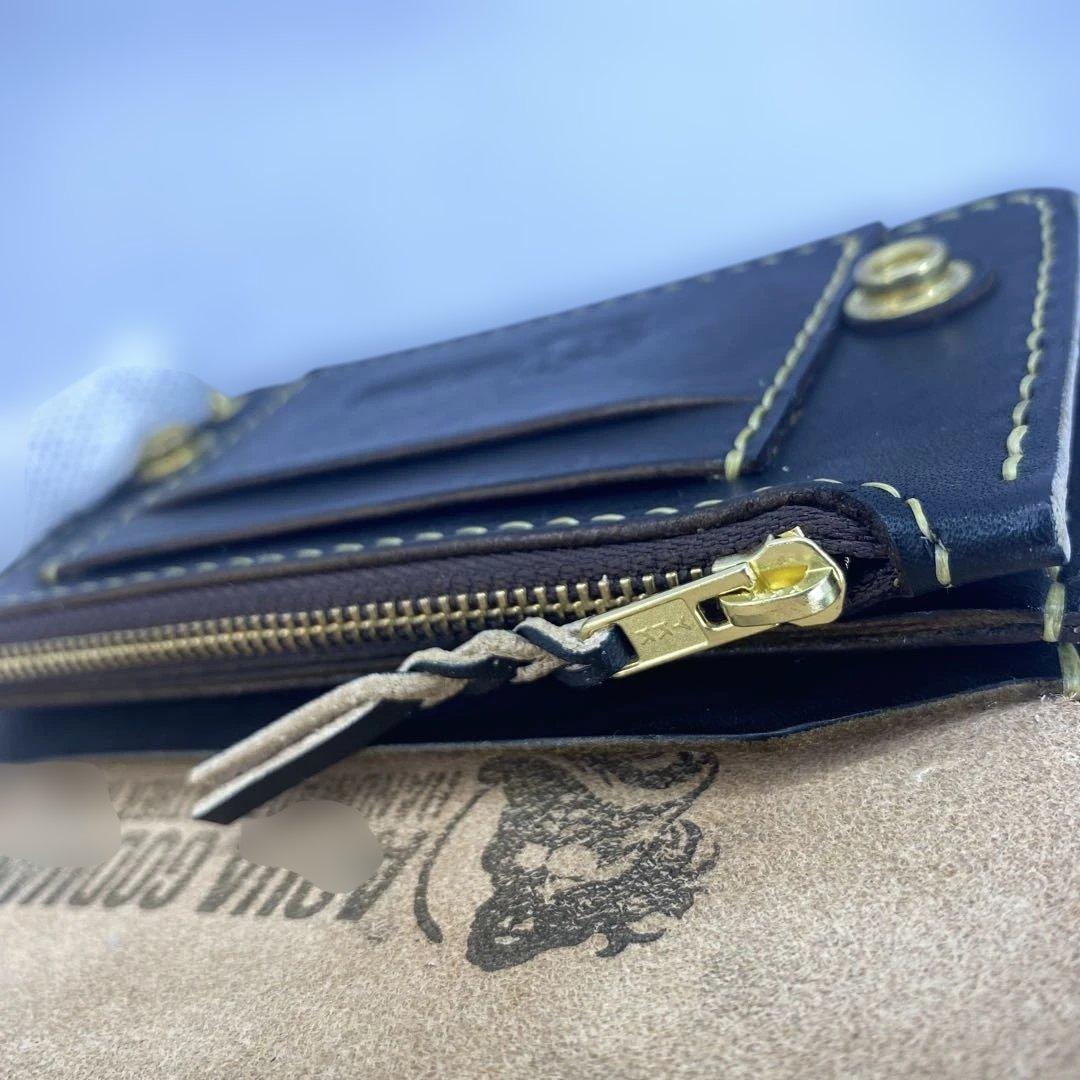 ハンドメイド 丘染めミドルトラッカーウォレット 3層/小判かん BTW0621