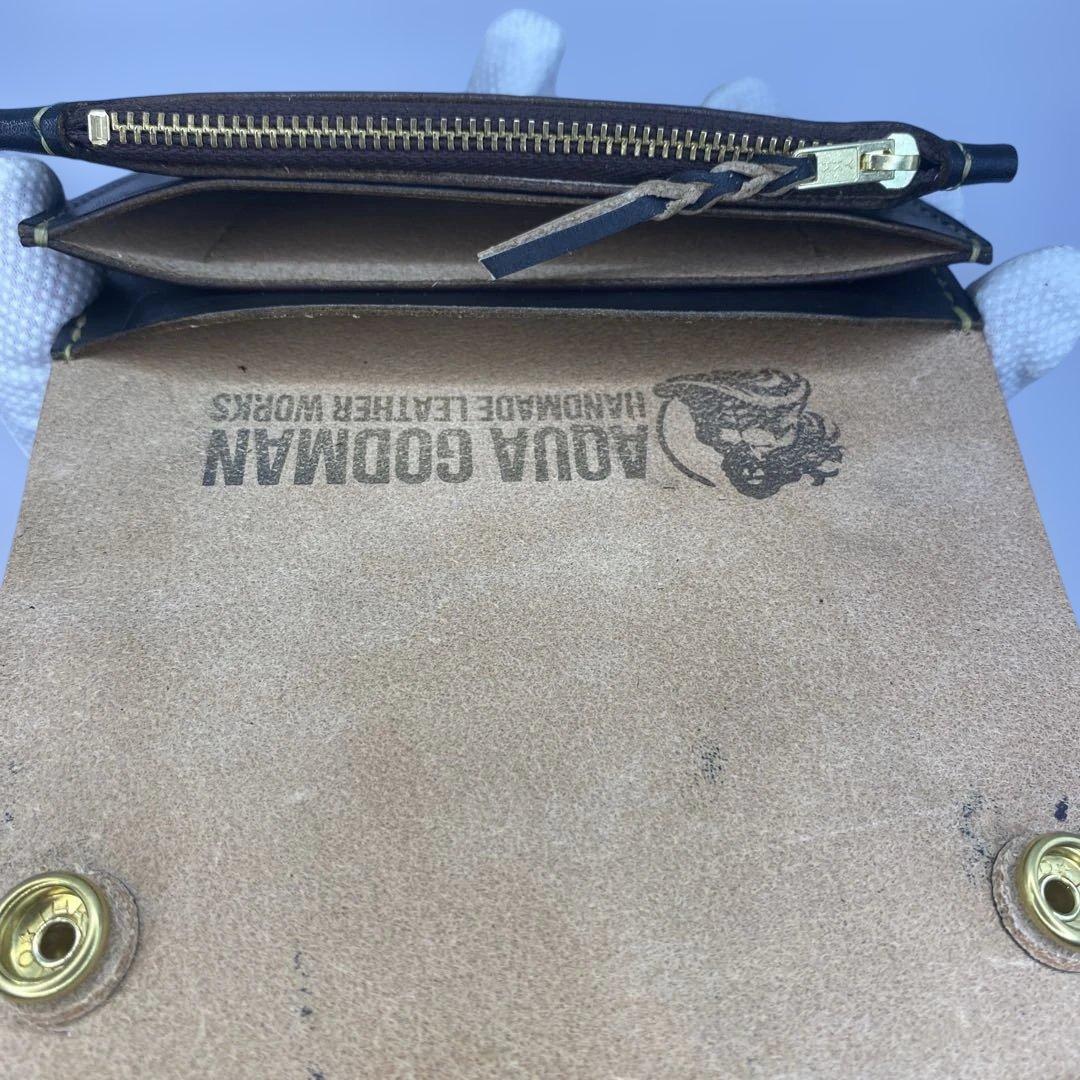 ハンドメイド 丘染めミドルトラッカーウォレット 3層/小判かん BTW0621