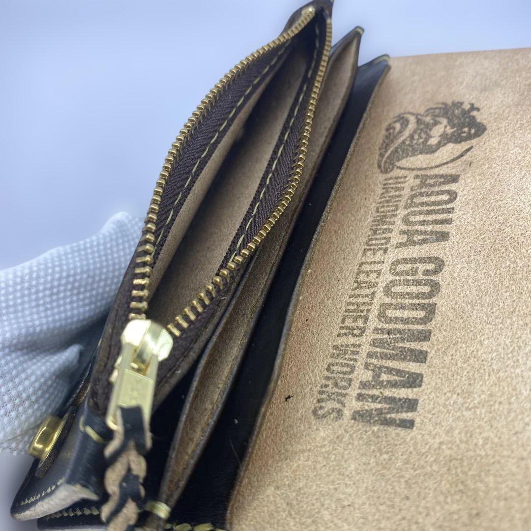 ハンドメイド 丘染めミドルトラッカーウォレット 3層/小判かん BTW0621