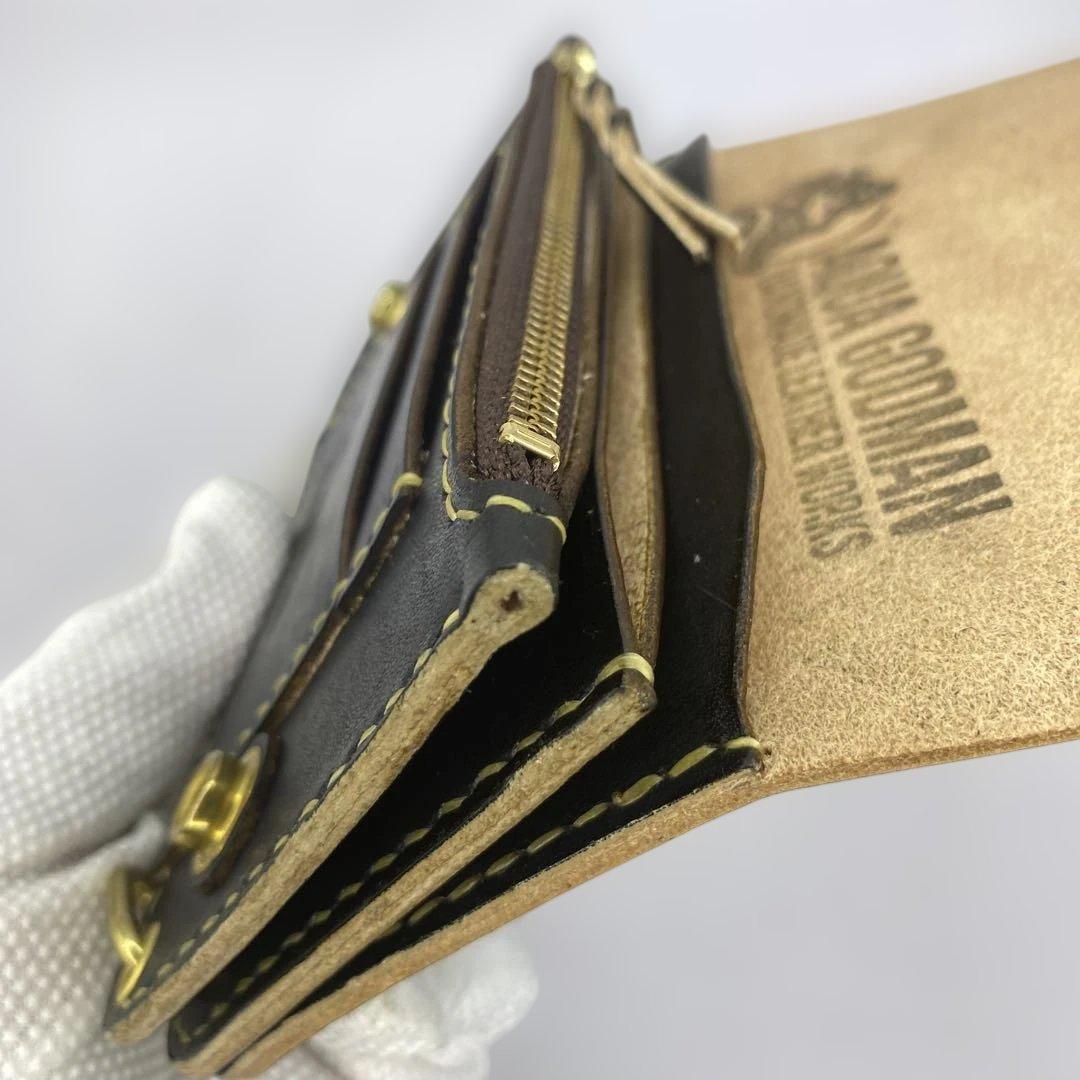 ハンドメイド 丘染めミドルトラッカーウォレット 3層/小判かん BTW0621