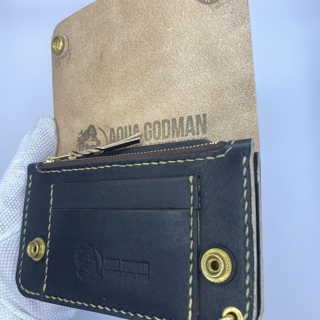 ハンドメイド 丘染めミドルトラッカーウォレット 3層/小判かん BTW0621