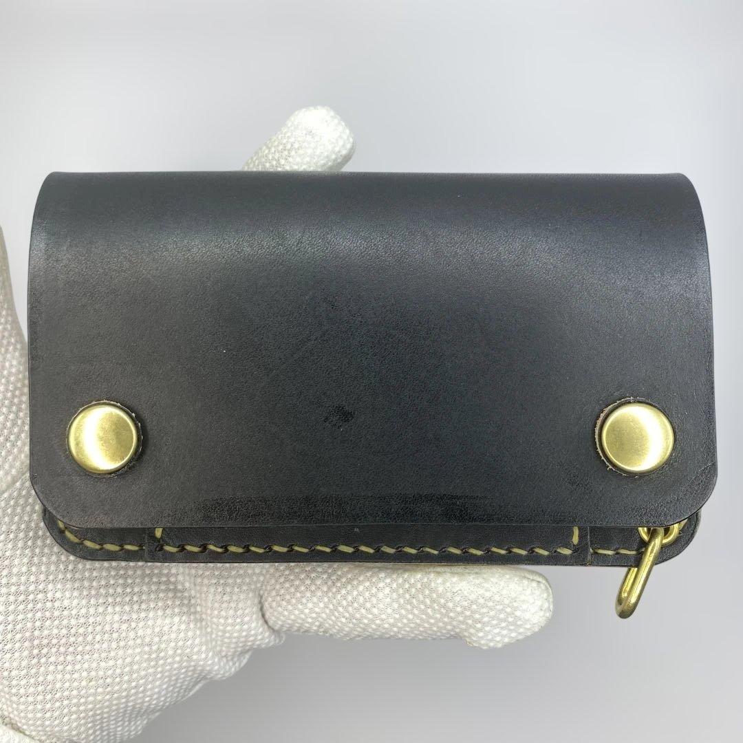 ハンドメイド 丘染めミドルトラッカーウォレット 3層/小判かん BTW0621