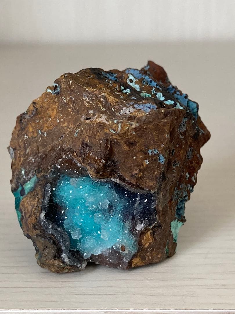 ジェムシリカ　母岩付き　クリソコラ　ドゥルージー　シリシファイド　原石　鉱物