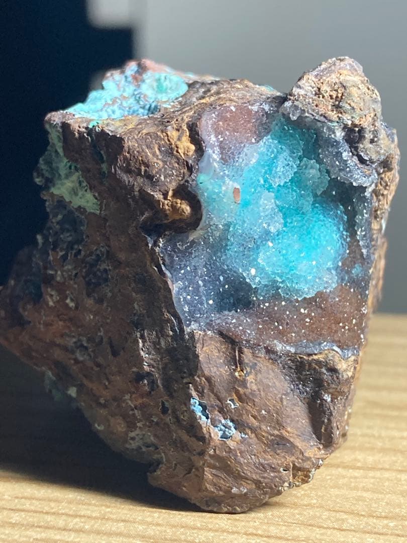 ジェムシリカ　母岩付き　クリソコラ　ドゥルージー　シリシファイド　原石　鉱物