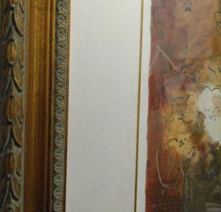 アンドリューフランシス作「白い花」絵画　送料込み　抽象画　111㎝×87㎝