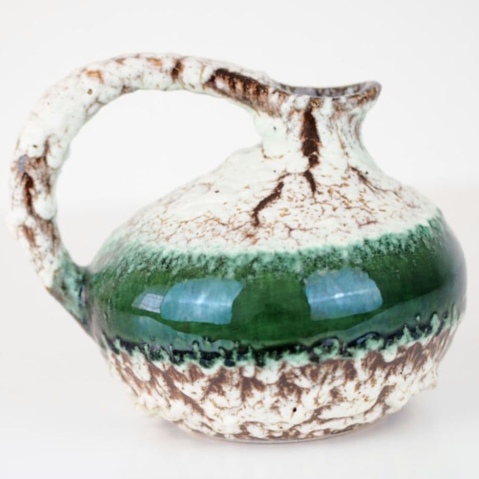 西ドイツ製 Ruscha art 313 ルシャ ファットラバ 花瓶 緑