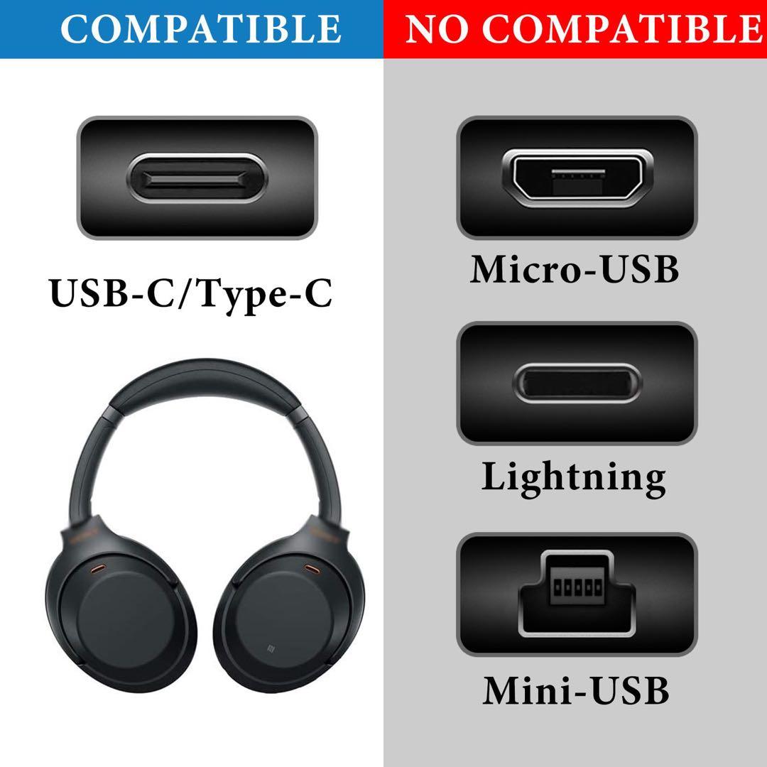 Geekria 充電ケーブルType-C ソニー WH-1000XM5など