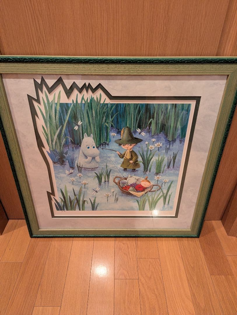 「ムーミン」額縁入りアート作品 『ミィが釣れたぞ！？』限定生産品シリアルナンバー