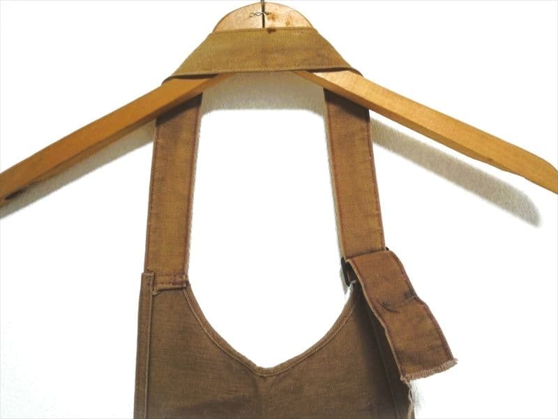 40’ｓ～　キャンバス地　ワークエプロン　月桂樹ボタン