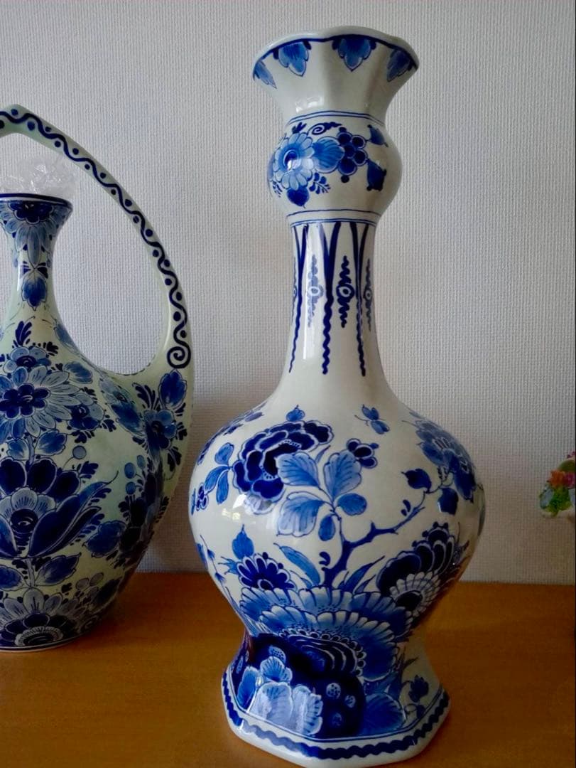 オランダ　デルフト 花瓶　ロイヤルデルフト 壺　アンティーク