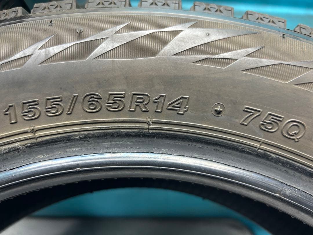 ⑤2021年製155/65R14 中古スタッドレスタイヤ4本セット