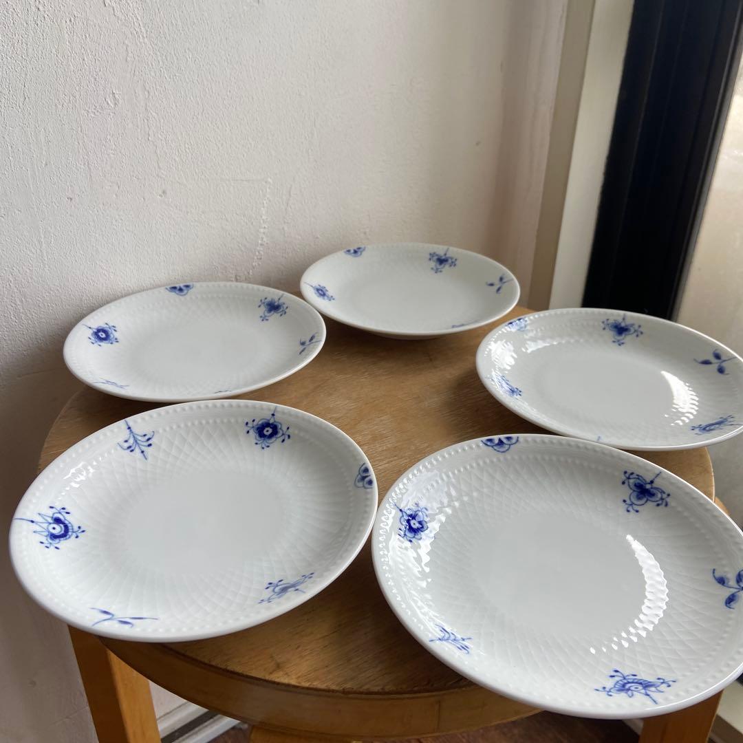 ロイヤルコペンハーゲン　ブルーパルメッテ ブロッサムプレート 5枚セット15cm
