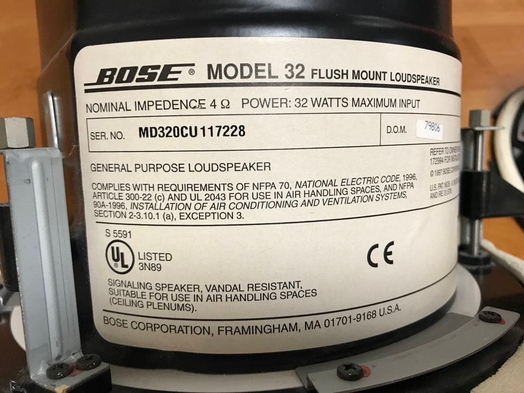 BOSE∥ ボーズ　防滴天井埋め込みスピーカー　32IIL 2台