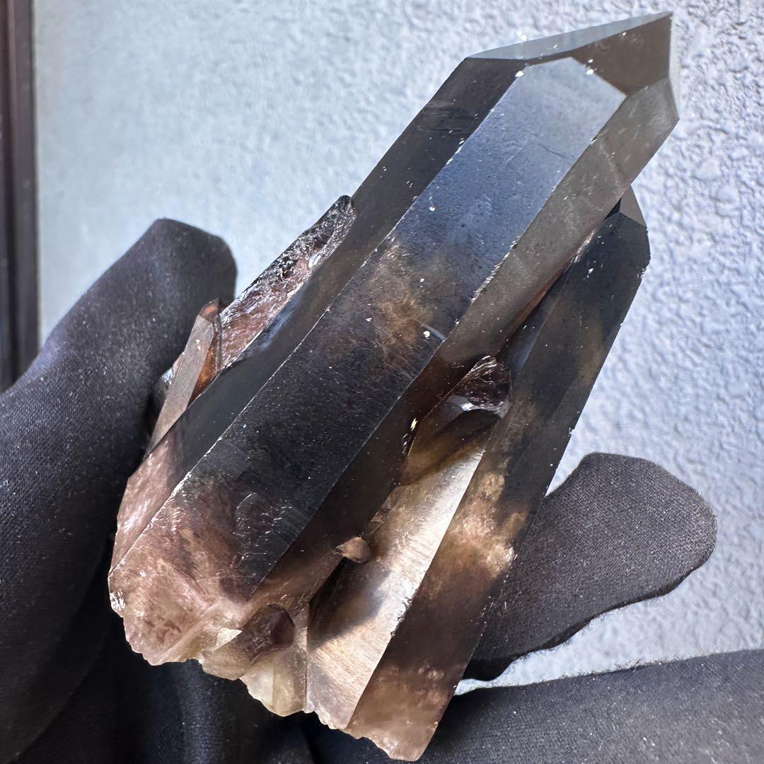 【金運· 魔除 ·浄化】煙水晶スモーキークォーツ 水晶クラスター 原石A1628