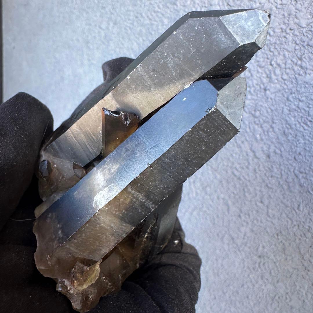 【金運· 魔除 ·浄化】煙水晶スモーキークォーツ 水晶クラスター 原石A1628