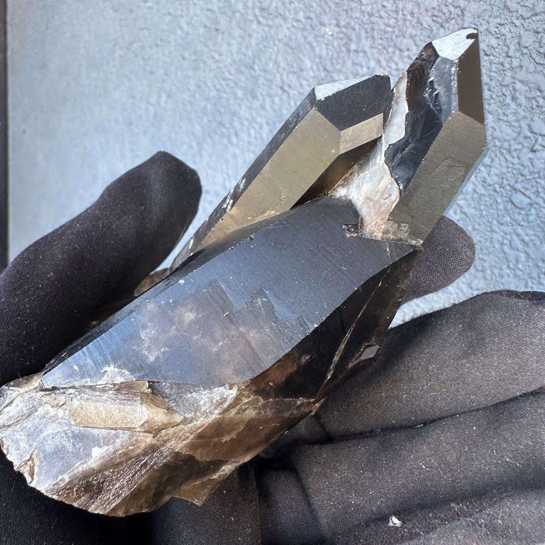 【金運· 魔除 ·浄化】煙水晶スモーキークォーツ 水晶クラスター 原石A1628