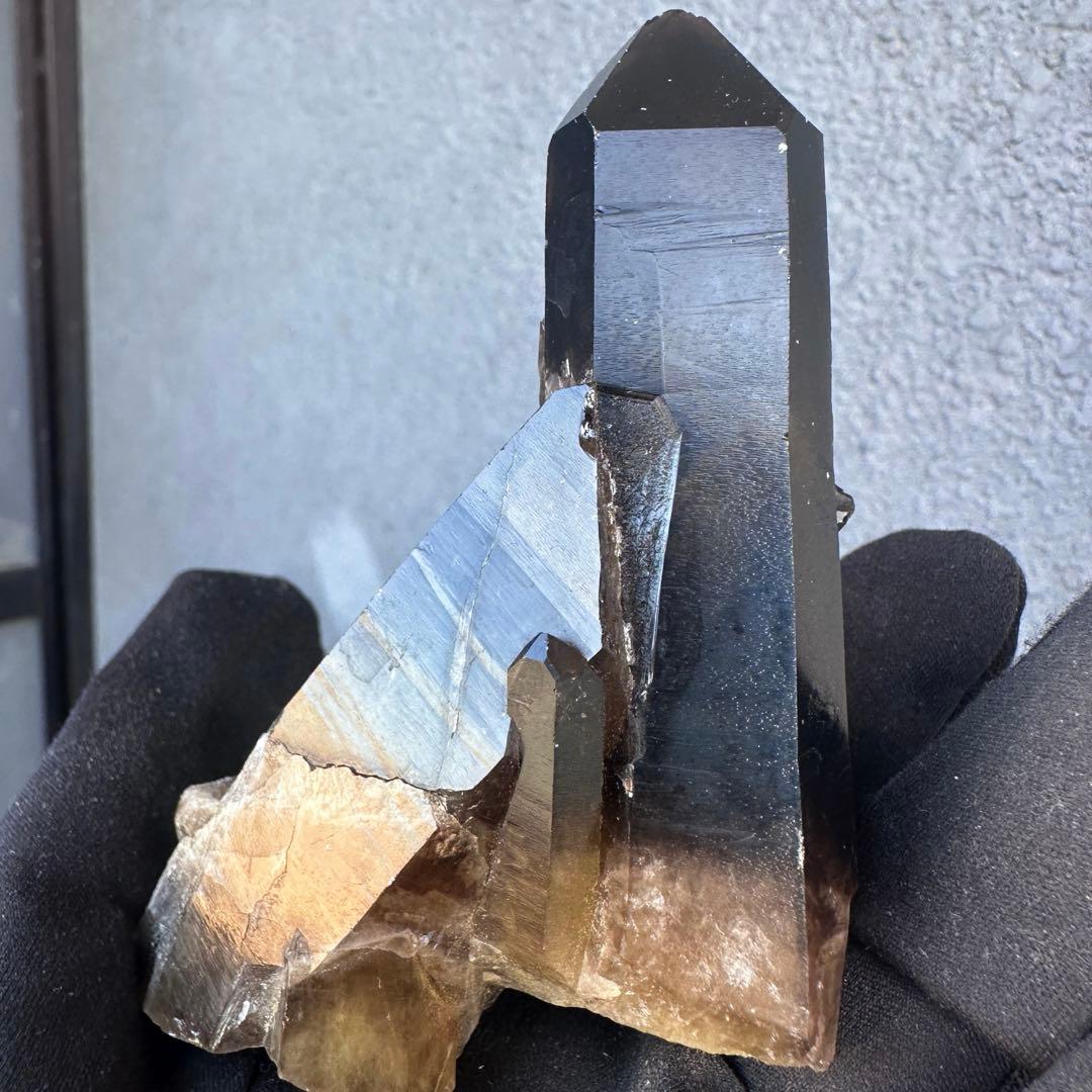 【金運· 魔除 ·浄化】煙水晶スモーキークォーツ 水晶クラスター 原石A1628