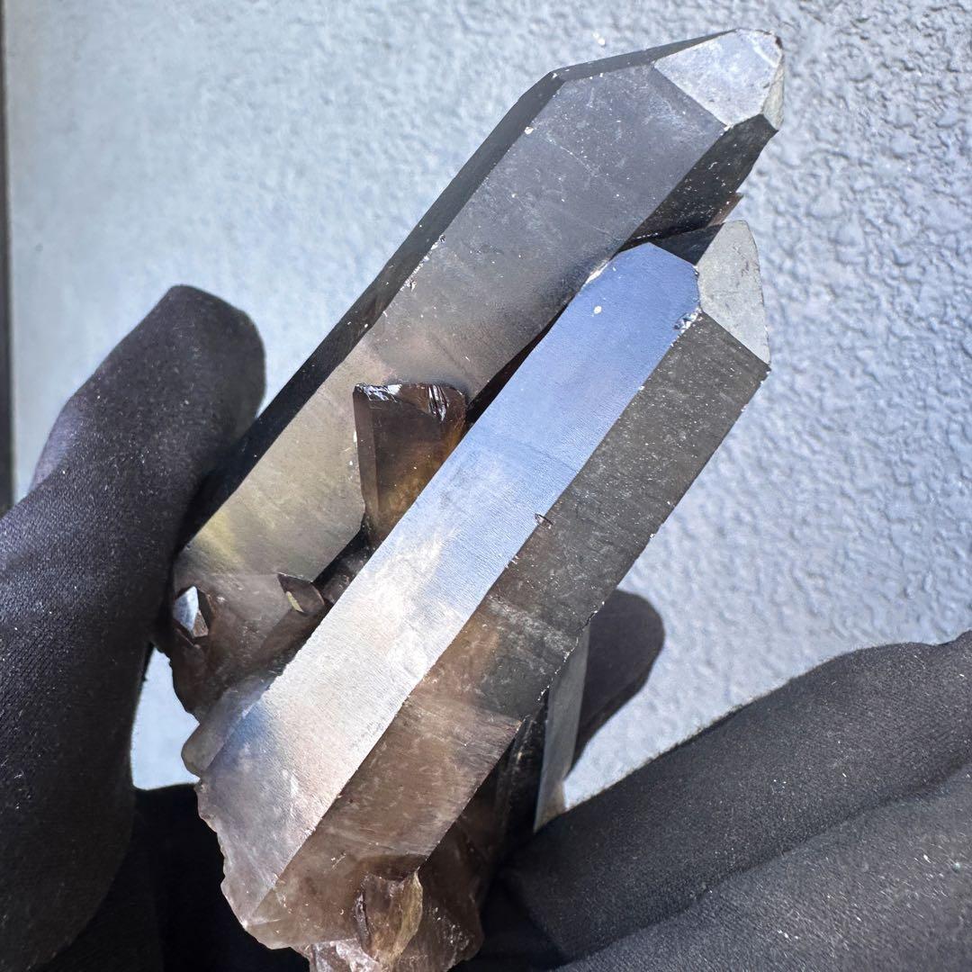 【金運· 魔除 ·浄化】煙水晶スモーキークォーツ 水晶クラスター 原石A1628