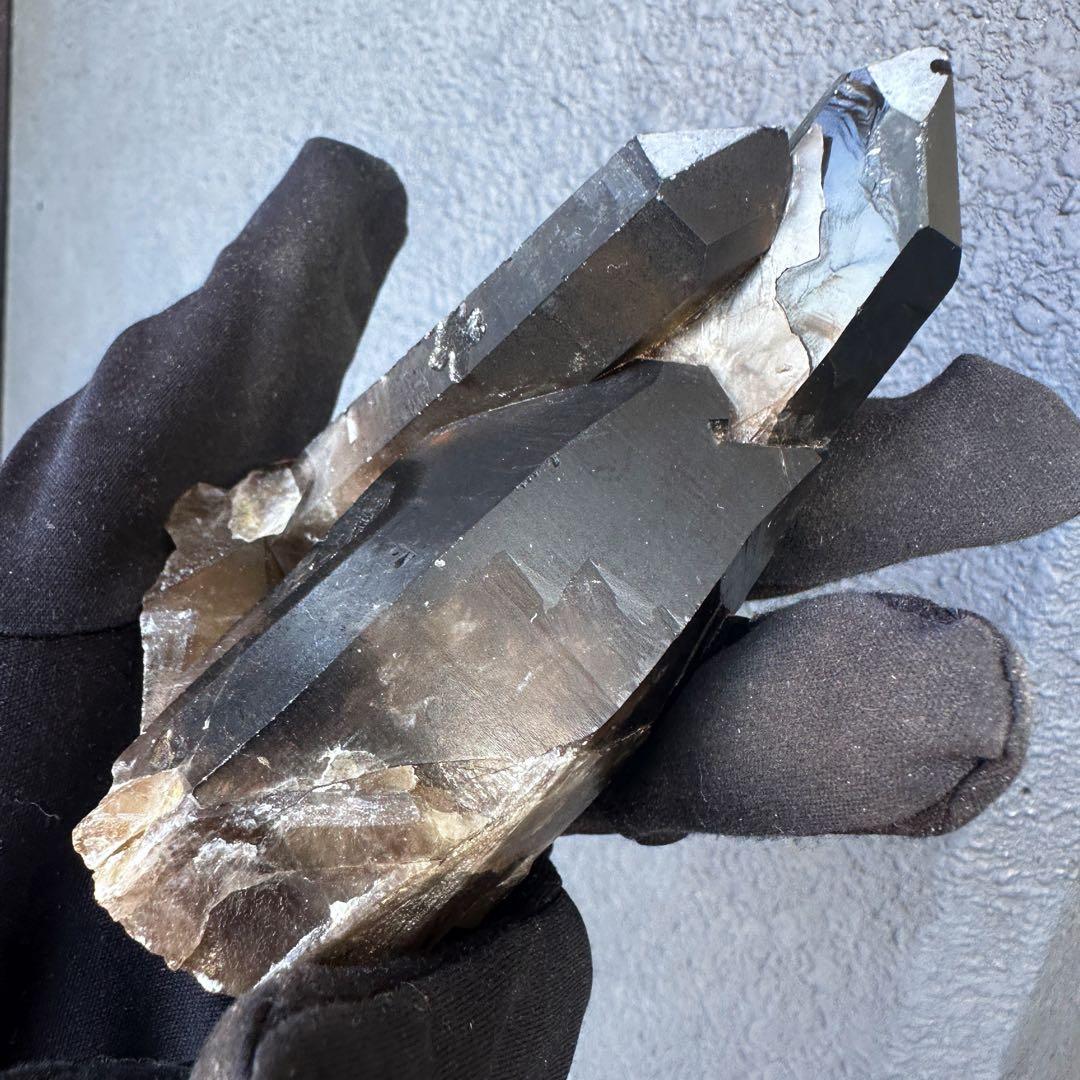 【金運· 魔除 ·浄化】煙水晶スモーキークォーツ 水晶クラスター 原石A1628