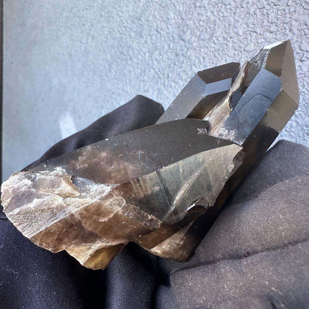 【金運· 魔除 ·浄化】煙水晶スモーキークォーツ 水晶クラスター 原石A1628