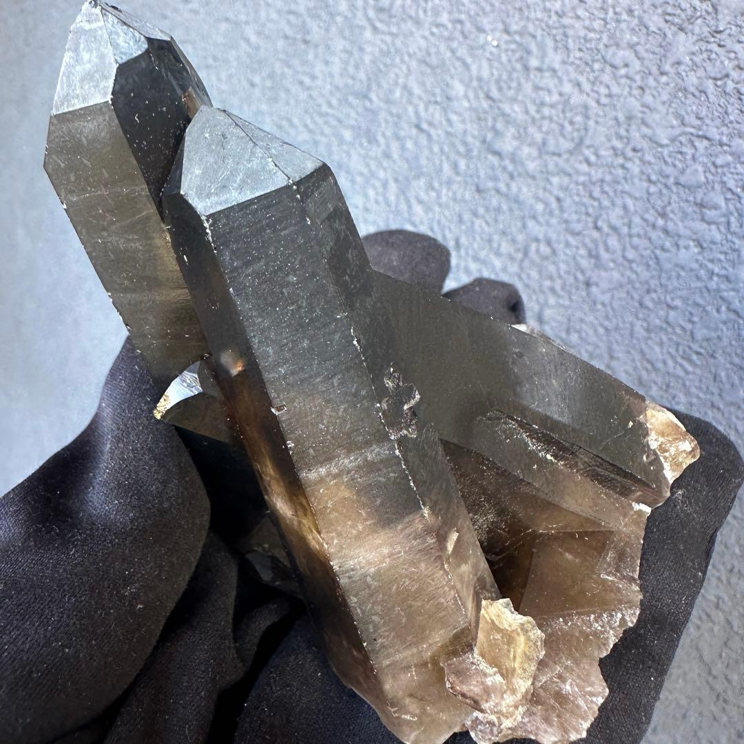 【金運· 魔除 ·浄化】煙水晶スモーキークォーツ 水晶クラスター 原石A1628