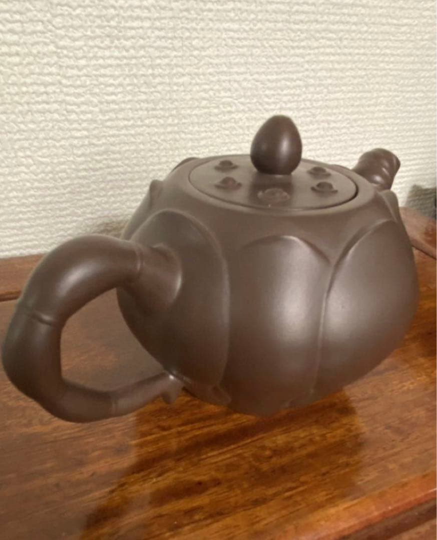 中国美術 朱泥 紫砂蓮花壺 茶器 急須 年代品 希少品