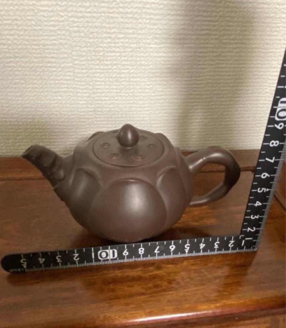 中国美術 朱泥 紫砂蓮花壺 茶器 急須 年代品 希少品