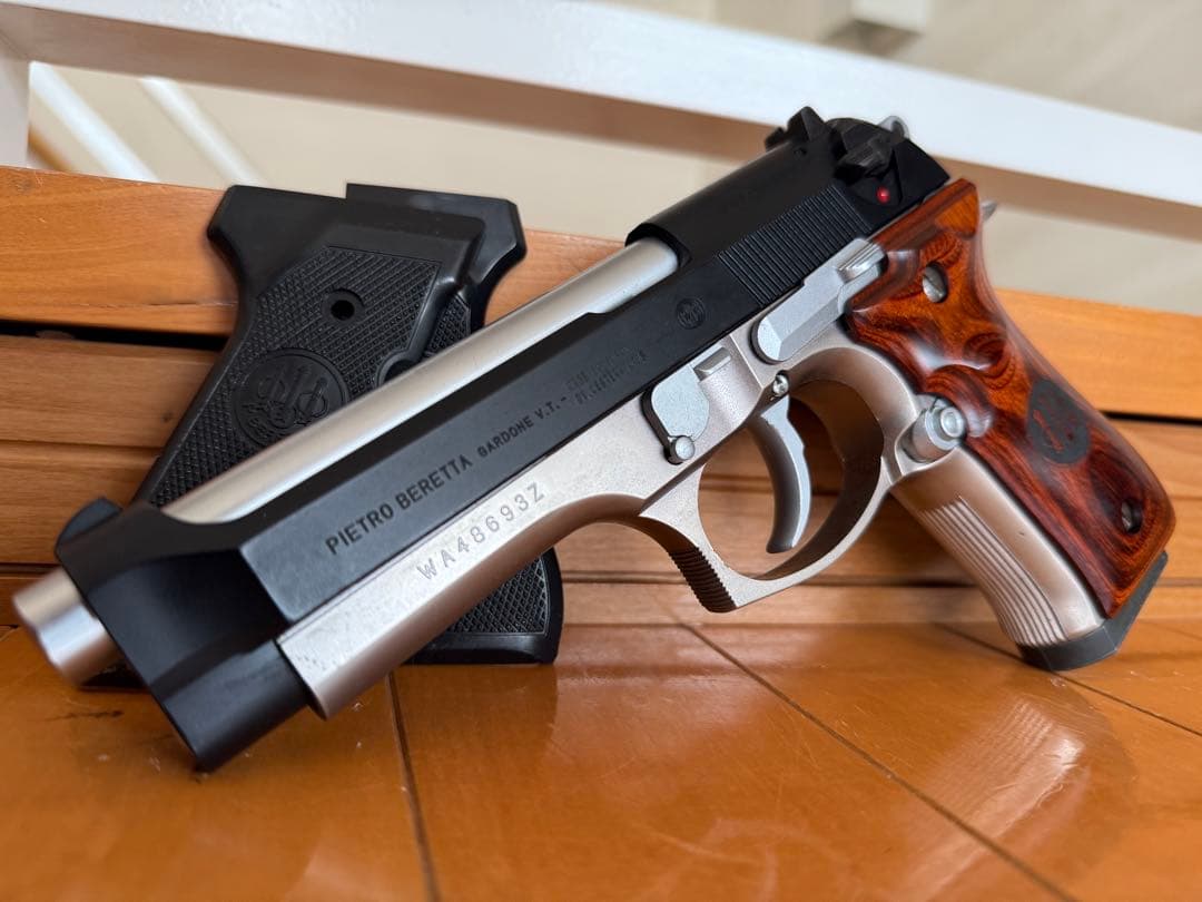 WA ベレッタ M92FS アルタモント 木製グリップ付 ガスガン ガスブロ