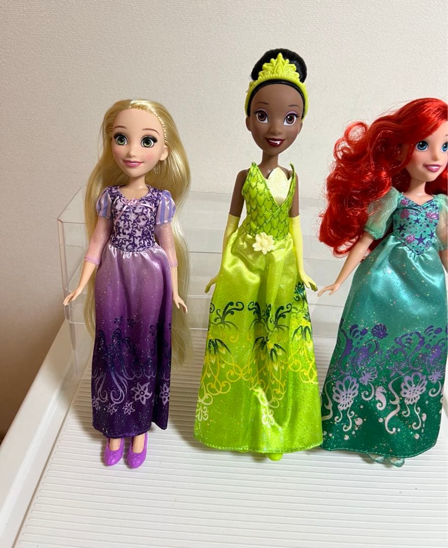 アリエル、ティアナ、ラプンツェルのお人形