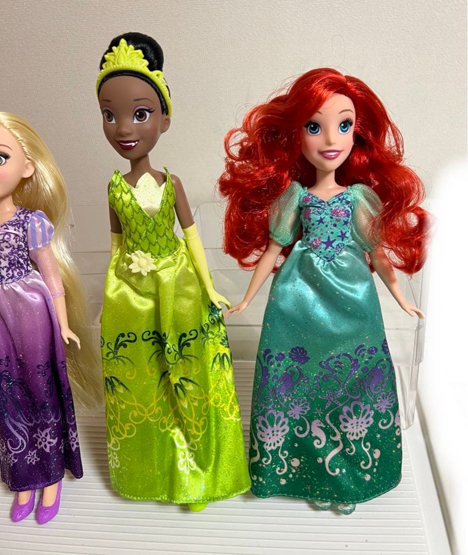 アリエル、ティアナ、ラプンツェルのお人形