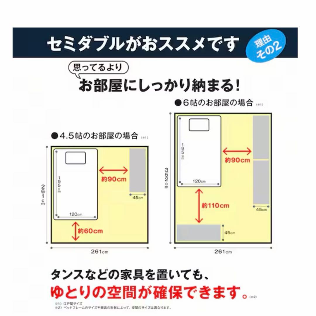 直接取引限定☆セット価格☆ニトリセミダブルベッドフレーム&マットレスNスリープ