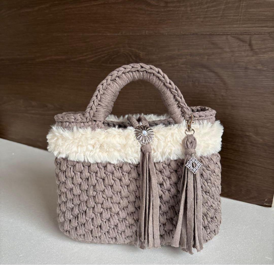 (MIKU様)ズパゲッティ♡Tシャツヤーン♡ロシアヤーン♡マルシェバッグ♡