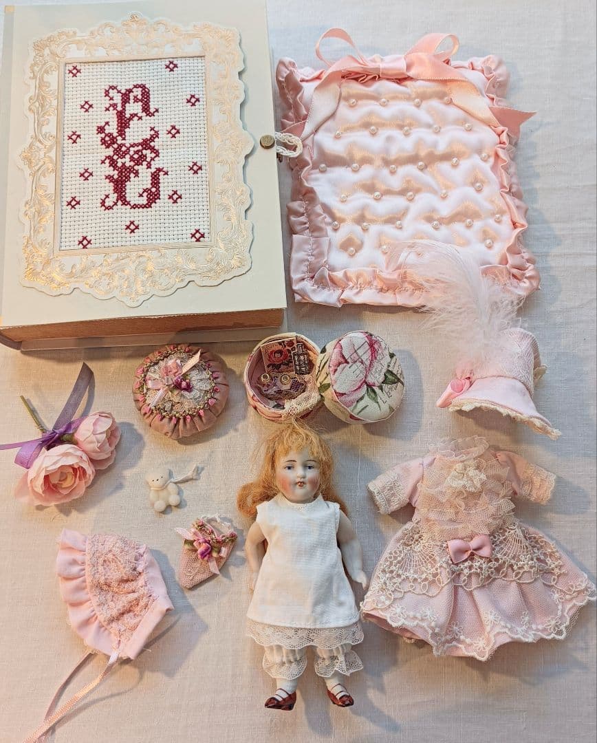 お衣装セット　ミニョネット　ビスクドール　Handmade　着せかえ