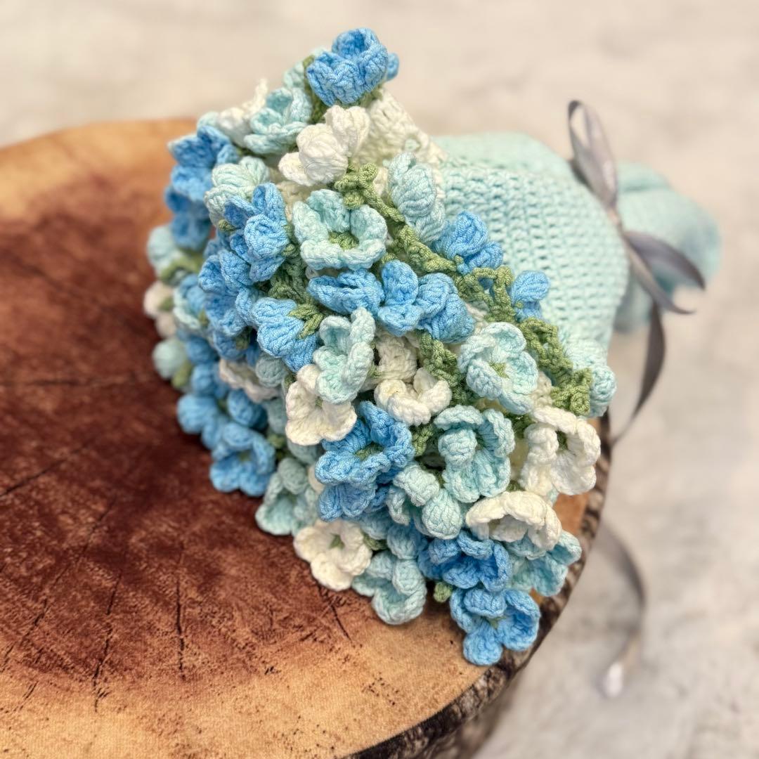 花束ブランケット ブーケブランケット 枯れない花束 ハンドメイド かぎ針編み